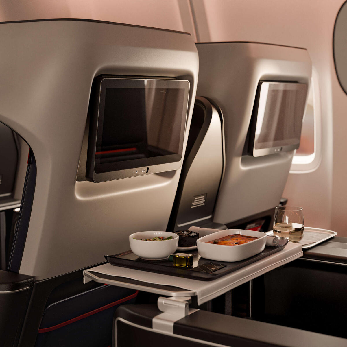With Delta's cabin redesign, enhanced lighting programs have been intentionally designed to create a cohesive and calming onboard environment. With mood lighting designed to suit each phase of the flight, customers will feel well-grounded and better adjusted to their time zone.  