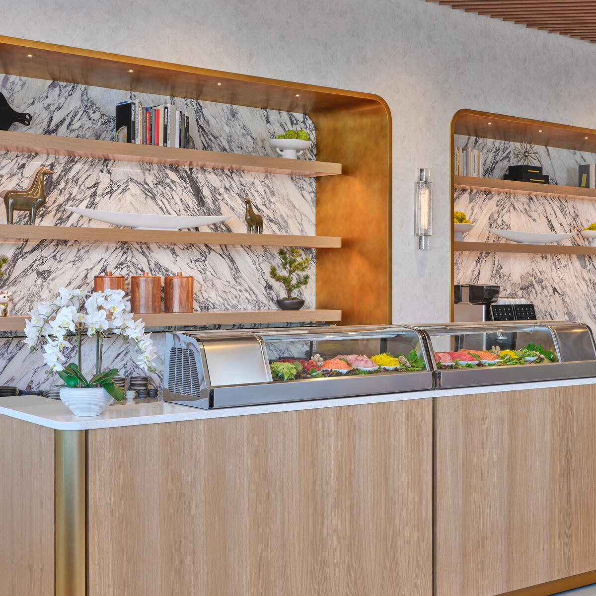 The year-round sushi bar - an LAX exclusive - will be available to LAX Delta One Lounge guests
