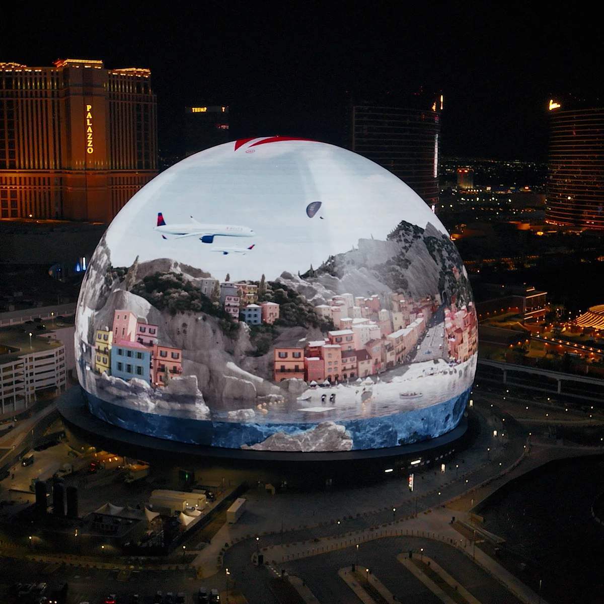 Delta’s CES presence extends to Sphere’s exterior – the Exosphere