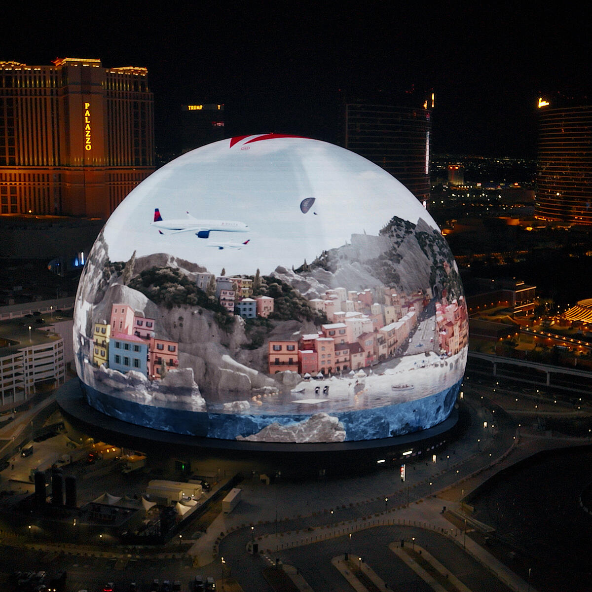 Delta’s CES presence extends to Sphere’s exterior – the Exosphere