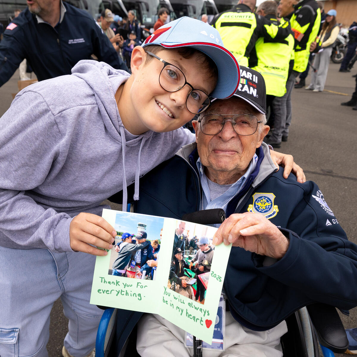 Tom receives "thank you" card from local student