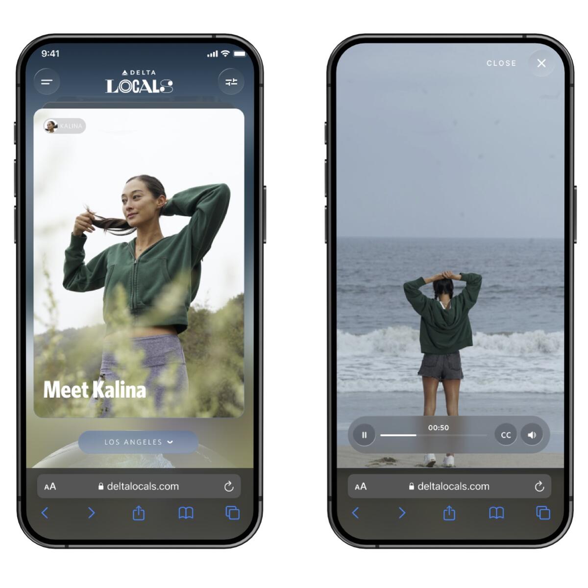 A set of four screenshots show how the Delta Locals platform will appear on mobile screens.