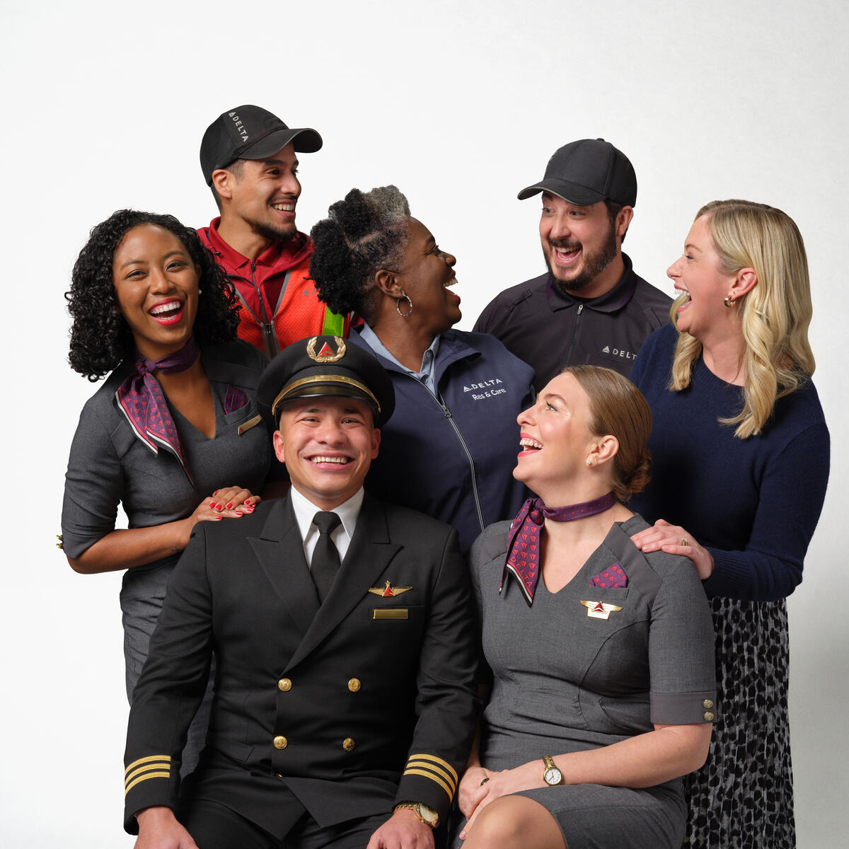 Delta people from a variety of roles in the company.