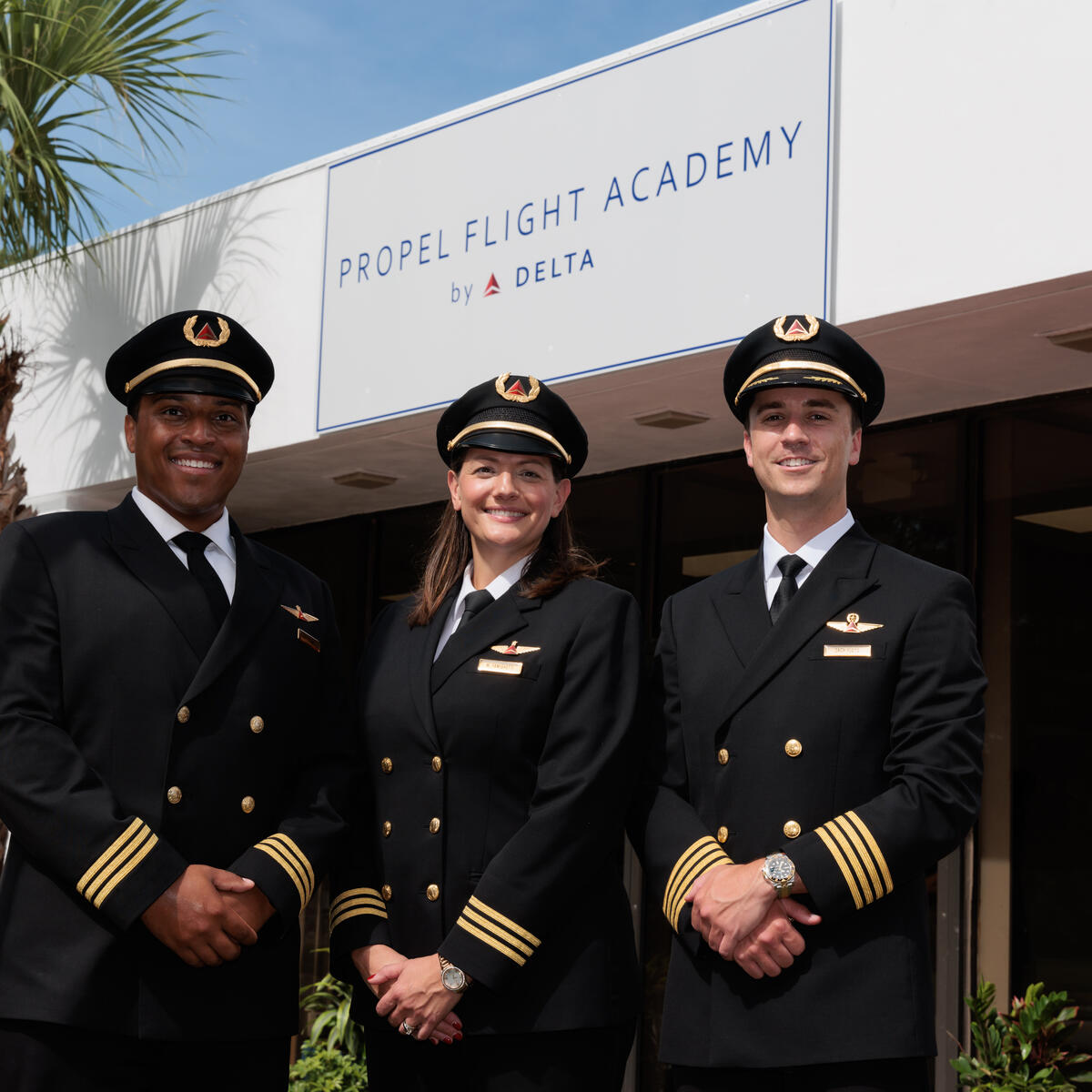 Delta pilots at the grand opening of Delta's Propel Flight Academy in Vero Beach.