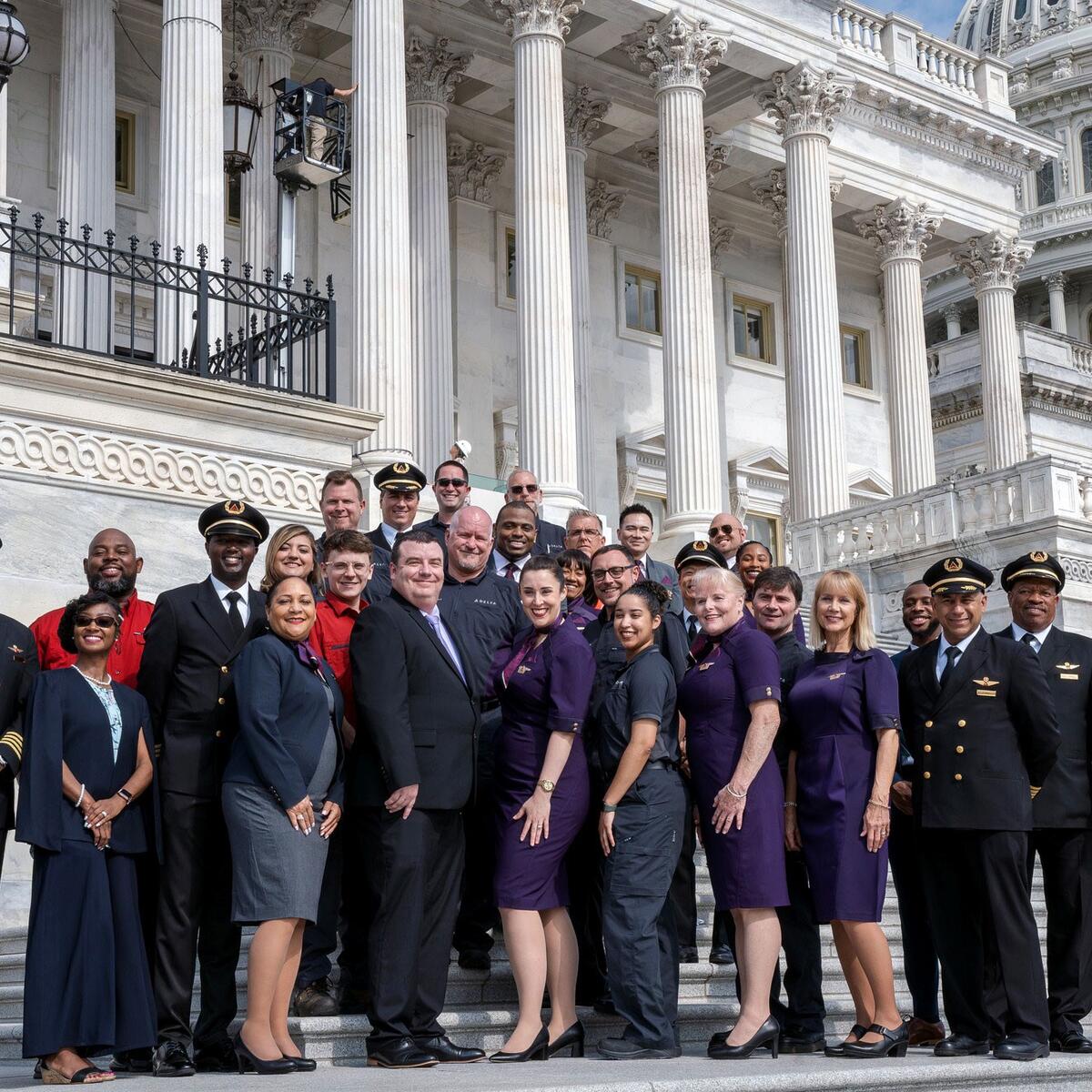 Nearly three dozen Delta frontline employees made a trip to Capitol Hill in Washington, D.C., on June 13 to advocate for the modernization of the federal perimeter rule at Washington’s Ronald Reagan National Airport (DCA) – an outdated rule that is stifling competition for consumers who fly to and from the national capital region.