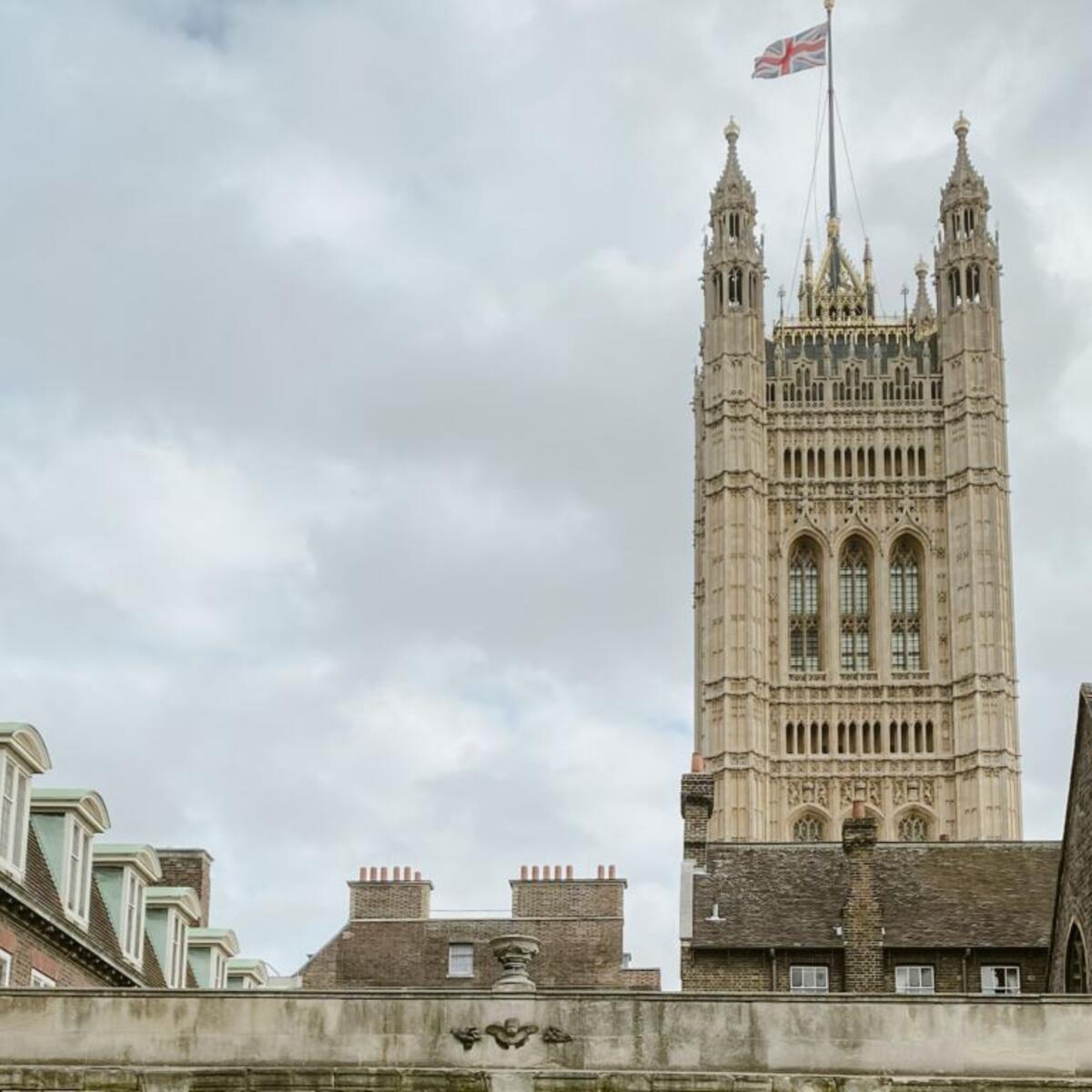 House of Lords building next to Westminster Abbey