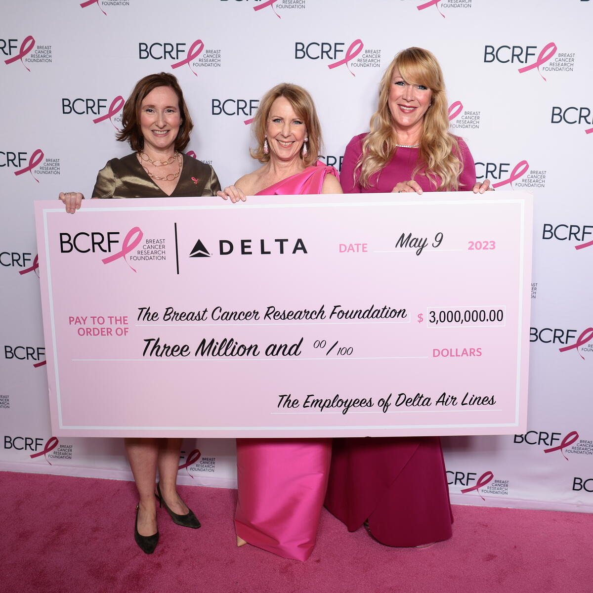 Delta presents record $3M donation to Breast Cancer Research Foundation  