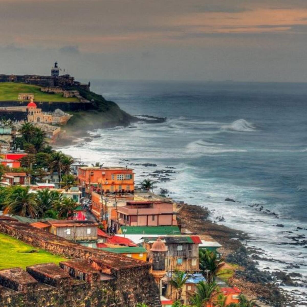 A scenic view of Castillo San Felipe del Morro, Calle Norzagaray, San Juan, Puerto Rico