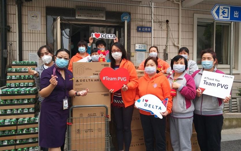 Delta donates food amid pandemic