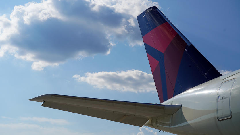 Delta Air Lines A350 tail.