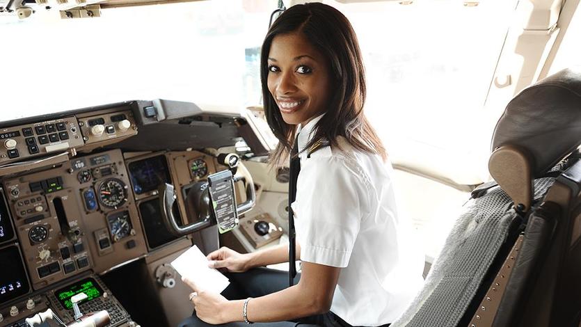 A Delta pilot in the flight deck