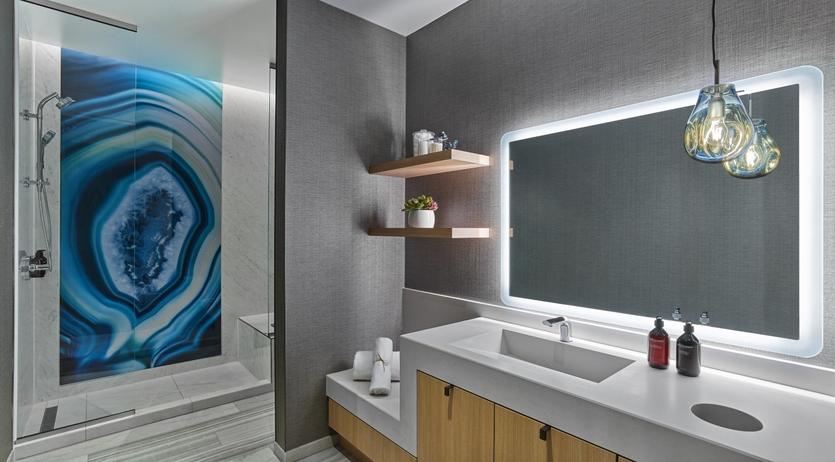 Spacious shower rooms are well appointed to meet guests’ needs.  