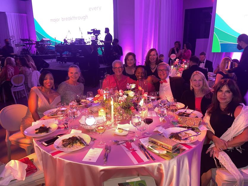 Top fundraising Delta employees at BCRF's Hot Pink Party in NYC