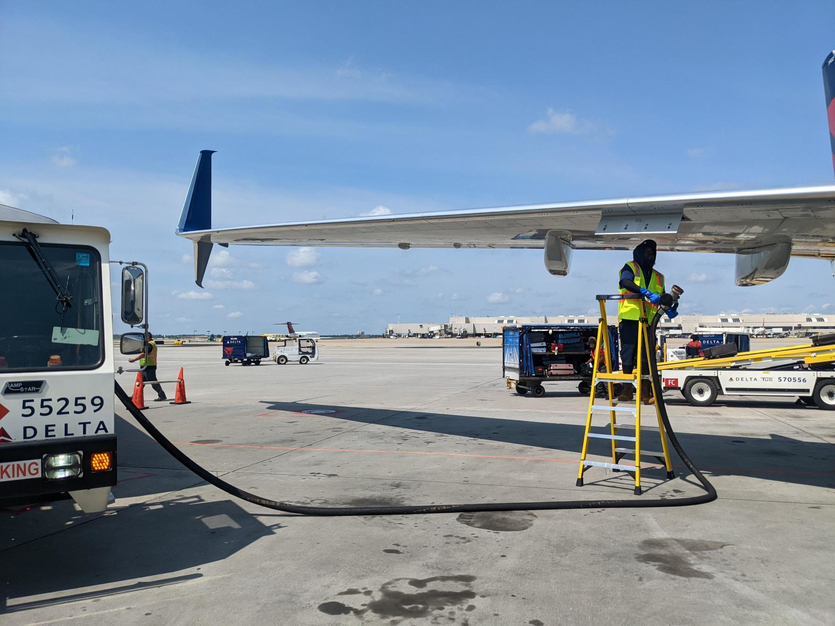 The airline’s most fuel-efficient aircraft in-service today, the 737-900ER, took off powered by a fuel blend that included 400 gallons of sustainable aviation fuel– marking a record for the largest amount of SAF used on a flight out of Atlanta