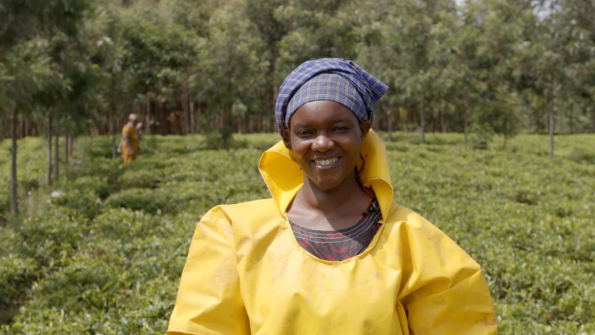 Claudine Mukesharugo, tea farmer from Kinihira, Rwanda