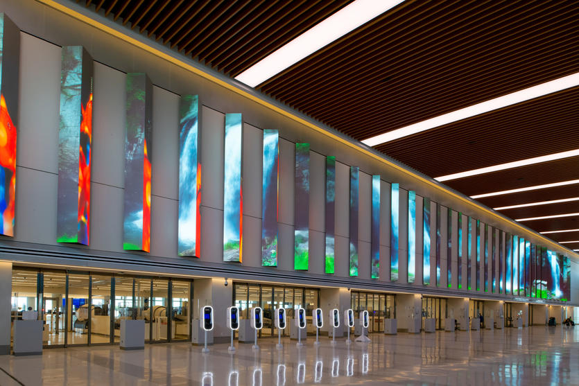 Entrance hall at Delta Terminal C at LGA