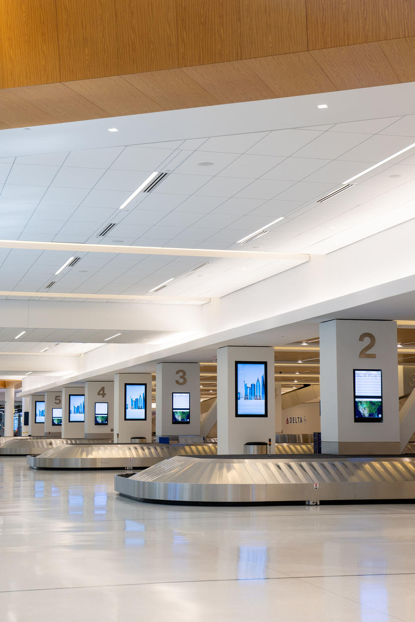 Baggage claim area at Delta's terminal at LaGuardia