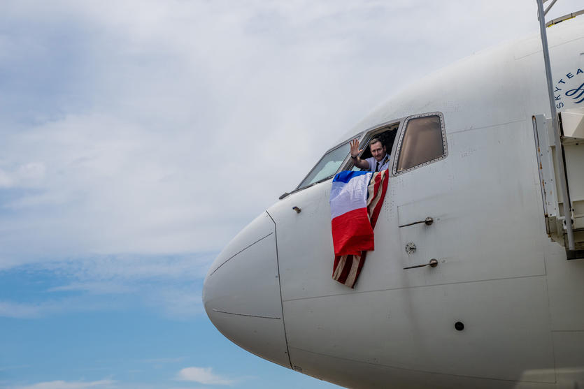 U.S. veterans of World War II, many in their mid-90s, touched down Thursday in Normandy, France, as part of the upcoming 78th anniversary of the D-Day landings