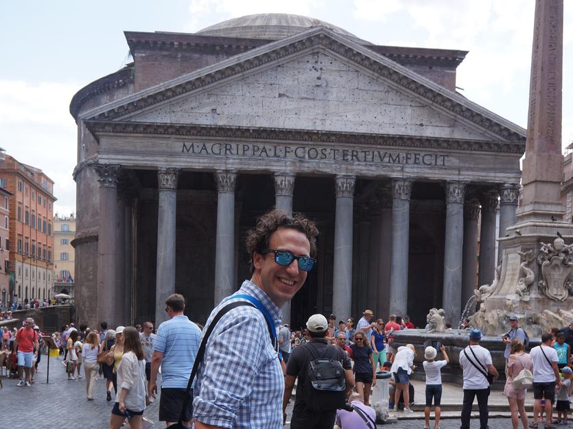 Discovering the Pantheon while exploring the streets and piazzas of Rome.
