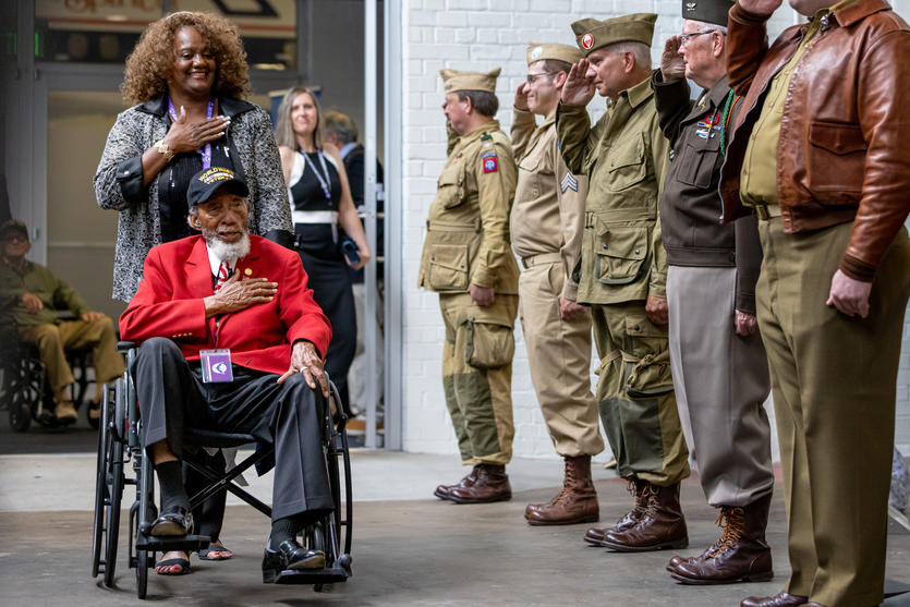 Delta hosted a special event Tuesday for World War II veterans, heard their rich stories, gave them a warm Delta welcome and bid them bon voyage before their charter departs for Deauville, Normandy.