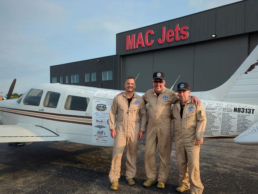 Delta pilots Barry Behnfeldt and Aaron Wilson, along with Thomas Tweedy, who owns a certified FAA 145 repair station and was in the Navy with Barry, attempted a Guinness World Record for flying through 48 states in 48 hours.