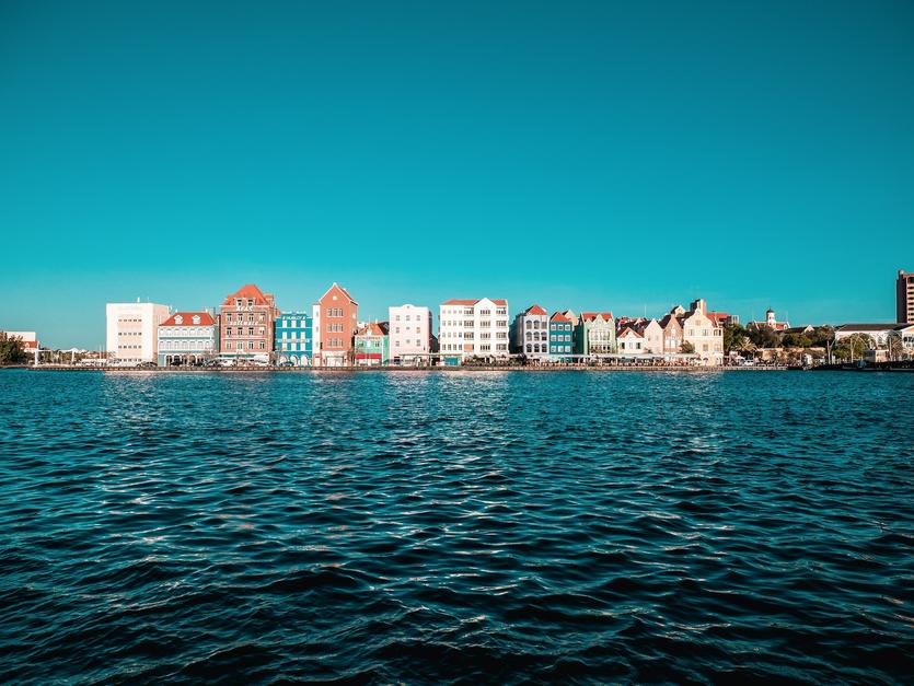 Houses along the waterfront of Curacao's capital, Willemstad