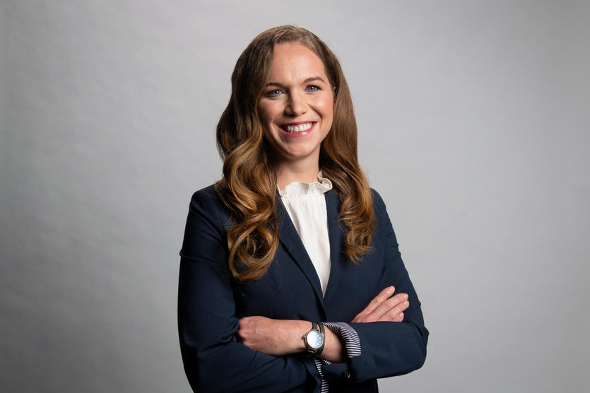 A headshot of Amelia DeLuca, Delta's Chief Sustainability Officer