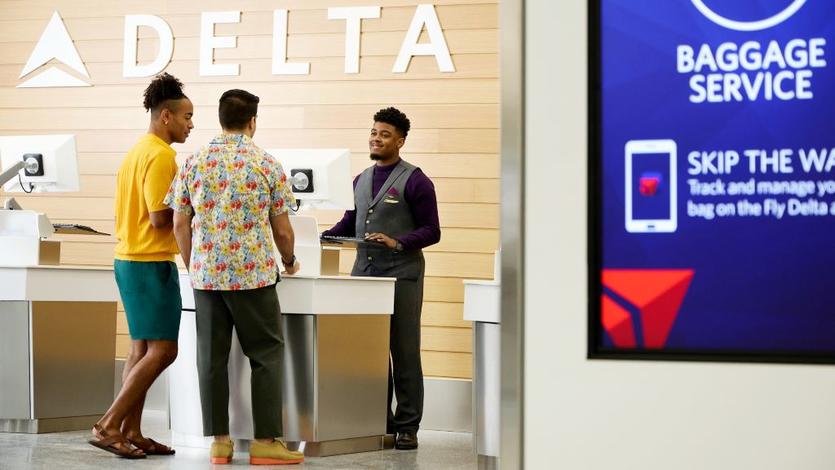 Delta customers checking in