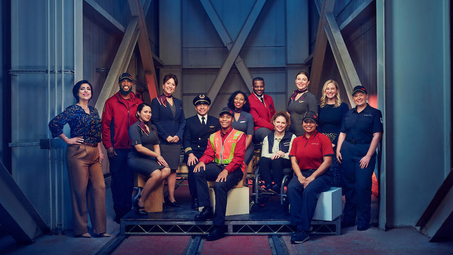 A group shot of Delta employees