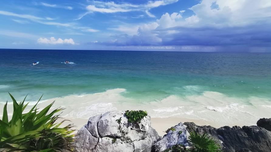 A beach in Tulum, Quintana Roo, Mexico