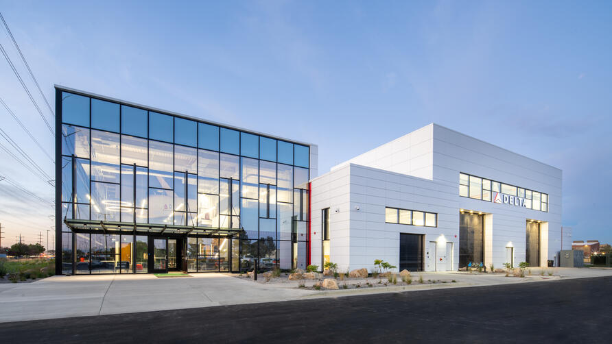 Exterior view of new Salt Lake City pilot training center