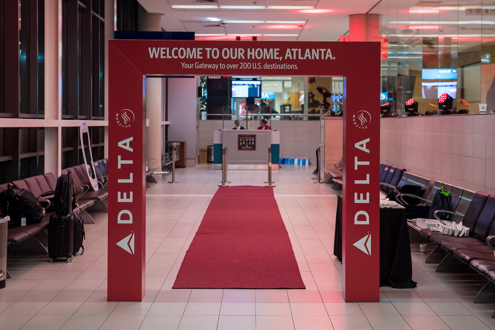 Delta's gate at Cape Town International Airport.