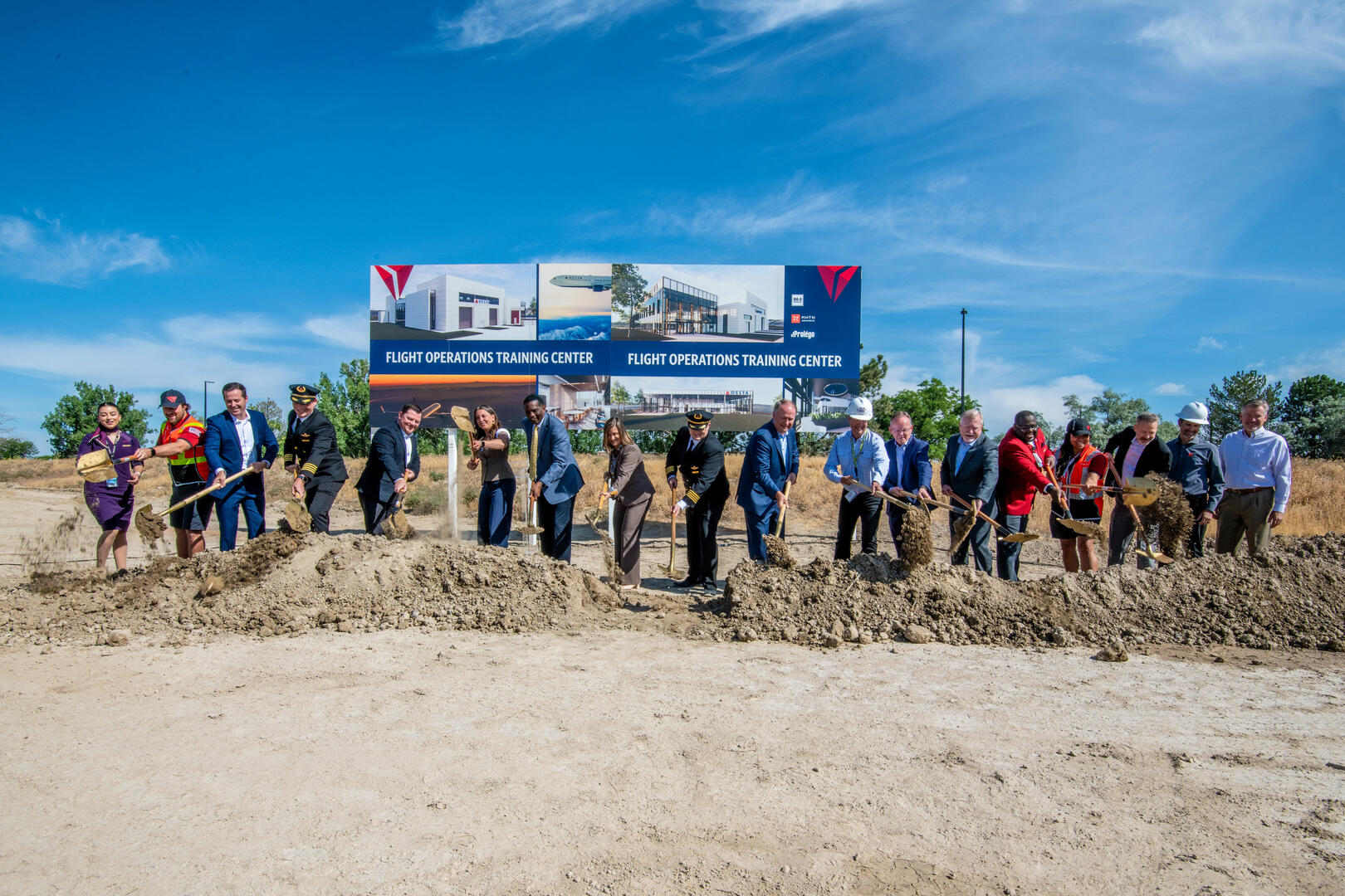 Delta broke ground Thursday on a new pilot training facility in its key Mountain West hub, Salt Lake City. 