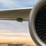 Delta plane engine at Hartsfield-Jackson Atlanta International Airport