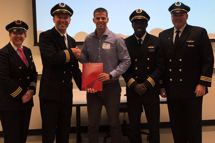 Colton Gray is Delta's first graduate of the Propel Collegiate Pilot Career Path program.