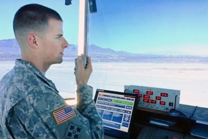 Colton Gray as an air traffic controller