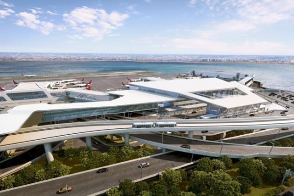 An exterior view of Delta's new terminal at its New York - LaGuardia hub.