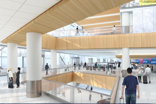 A rendering of Delta's new Terminal C at LGA