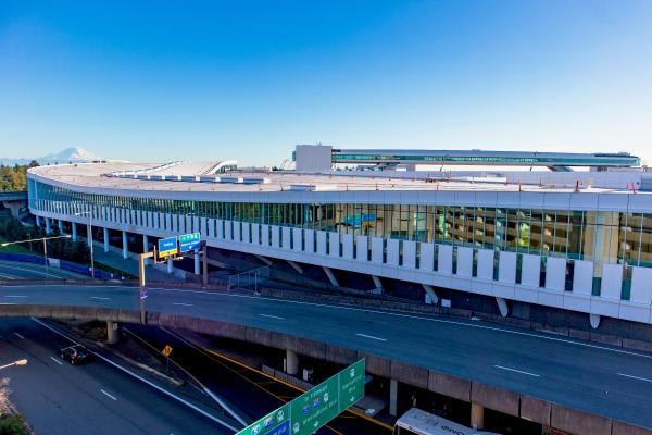 Exterior view of Seattle-Tacoma International Airport's International Arrivals Facility - Grand Hall