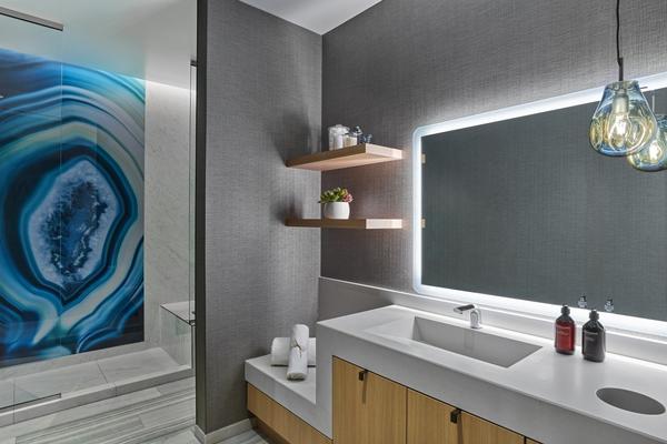 Spacious shower rooms are well appointed to meet guests’ needs.  