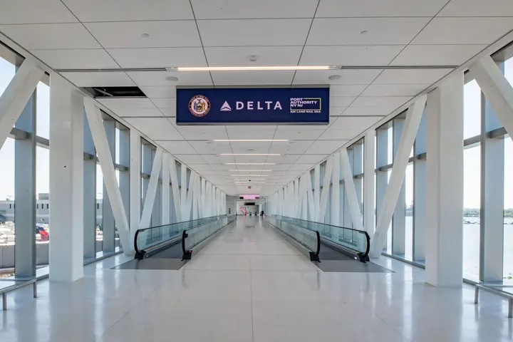 People movers at LaGuardia terminal