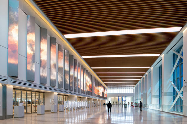 Entrance hall at Delta Terminal C at LGA