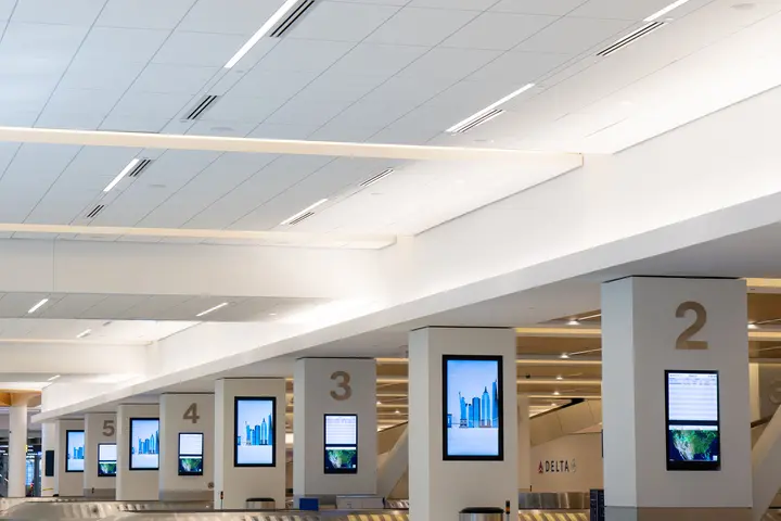 Baggage claim area at Delta's terminal at LaGuardia