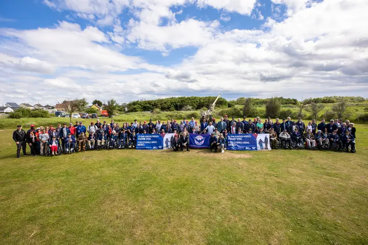 Delta, Michelin and the Best Defense Foundation with the World War II veterans at Utah Beach.