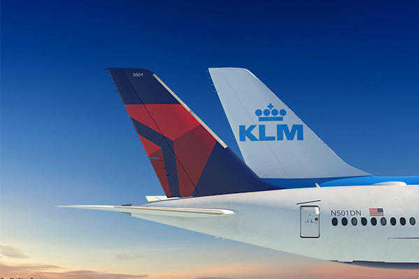 Delta Air Lines and KLM aircrafts