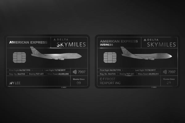 Boeing 747 Amex cards