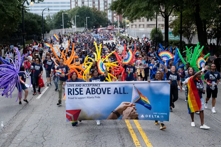 Over 700 Delta people from across the enterprise participated in the annual Atlanta Pride Festival and Parade coinciding with National Coming Out Day.