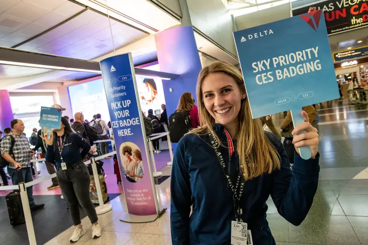 Delta Sky Priority customers were able to pick up their CES badges moments after arriving at Las Vegas' Harry Reid International Airport (LAS).