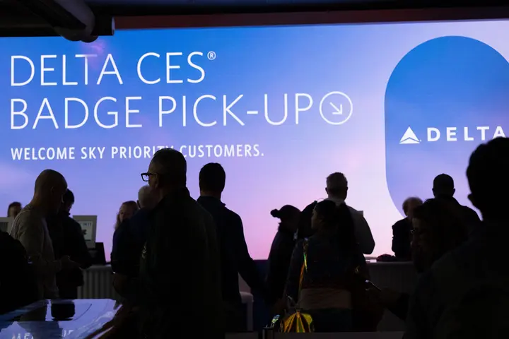 Delta Sky Priority customers were able to pick up their CES badges moments after arriving at Las Vegas' Harry Reid International Airport (LAS).