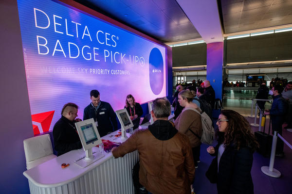 Delta Sky Priority customers were able to pick up their CES badges moments after arriving at Las Vegas' Harry Reid International Airport (LAS).